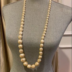 yves saint laurent 29” necklace Baroque pearl